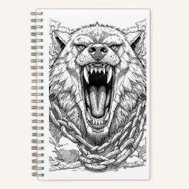 Fenrir Bound Wolf Norse Mythology Sketch Art Noteb Notitieboek
