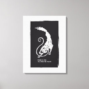 Fenrir Fenris is gratis hondenwandelende norse myt Canvas Afdruk