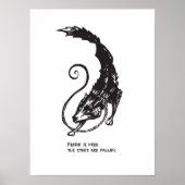 Fenrir Fenris is gratis hondenwandelende norse myt Poster (Voorkant)