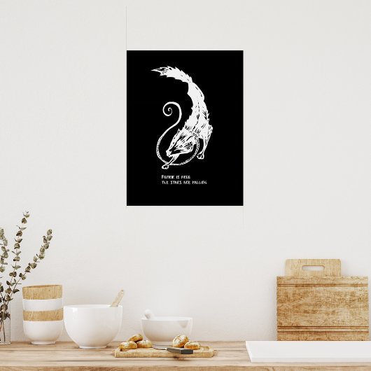 Fenrir Fenris is gratis hondenwandelende norse myt Poster (Keuken)