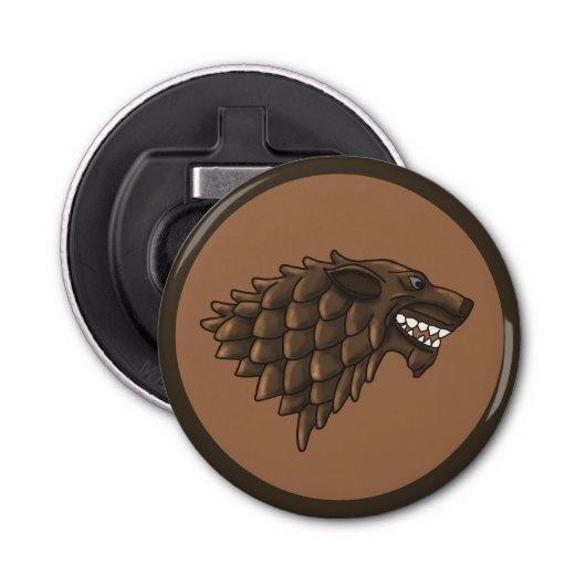 Fenrir/Fenriswolf Button Flesopener (Voorkant)
