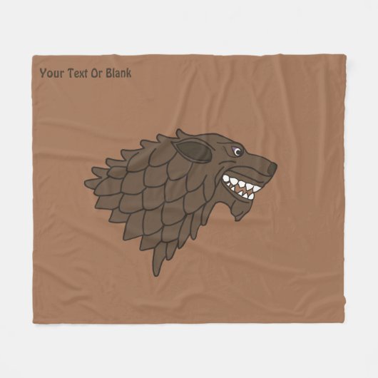 Fenrir/Fenriswolf Fleece Deken (Voorkant (Horizontaal))