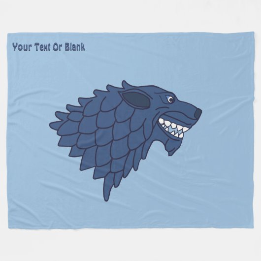 Fenrir/Fenriswolf Fleece Deken (Voorkant (Horizontaal))