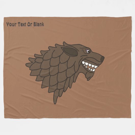 Fenrir/Fenriswolf Fleece Deken (Voorkant (Horizontaal))