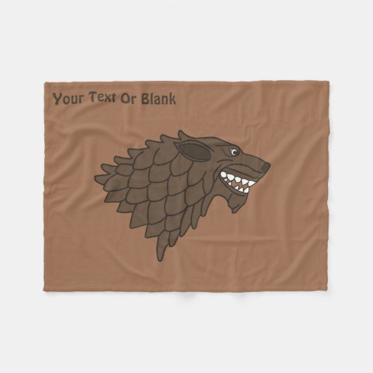 Fenrir/Fenriswolf Fleece Deken (Voorkant (Horizontaal))