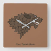 Fenrir/Fenriswolf Vierkante Klok (Voorkant)