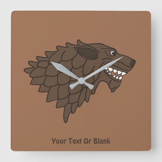 Fenrir/Fenriswolf Vierkante Klok (Voorkant)