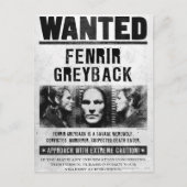 Fenrir Greyback Gezocht Poster Briefkaart (Voorkant)