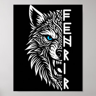 Fenrir Viking Wolf Van Odin Noorse Viking Keltisch Poster