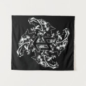 Fenrir Wolf Banner Wandkleed (Voorkant (horizontaal))