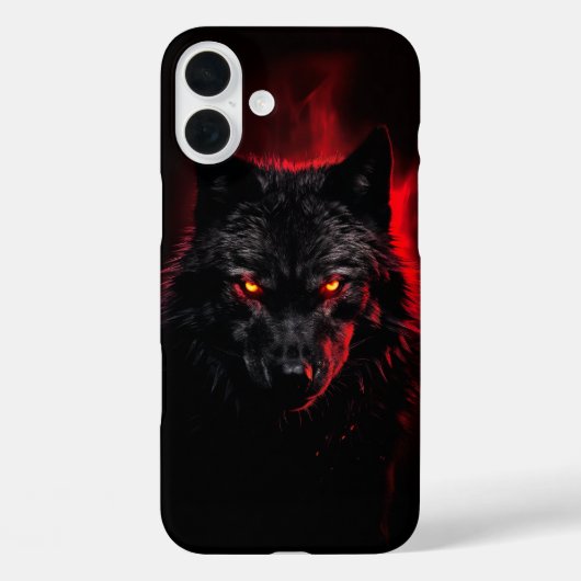 Fenrir - Zwarte wolf met rode ogen Case-Mate iPhone Case (Achterkant)