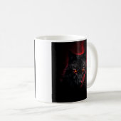 Fenrir - Zwarte wolf met rode ogen Koffiemok (Voorkant rechts)