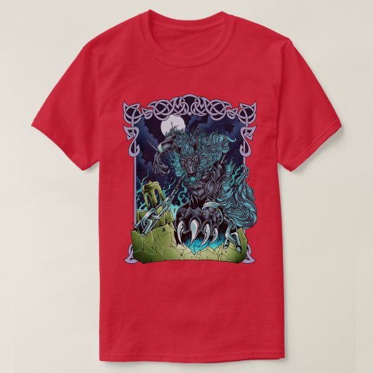 Fenriswolf in Asgard Fenrir T-shirt (Design voorkant)