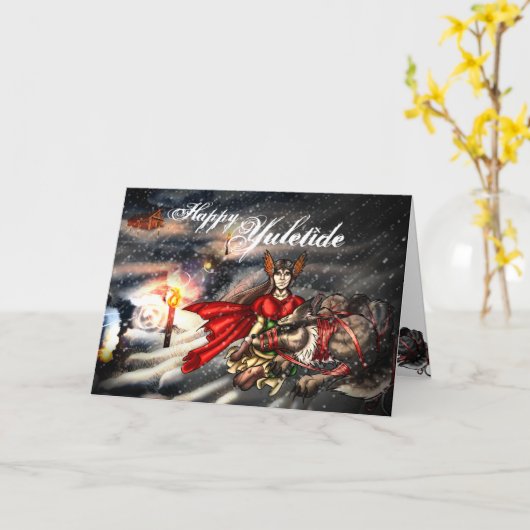 Fensalir's Door: vriendelijkheid van Yuletide Kaart (Gele Bloem)