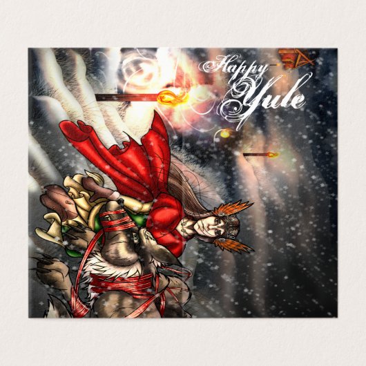 Fensalir's Door: Yuletide Vriendelijkheid Groeten  Kaart (Buitenkant ongevouwen)