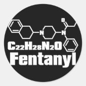Fentanyl Ronde Sticker (Voorkant)