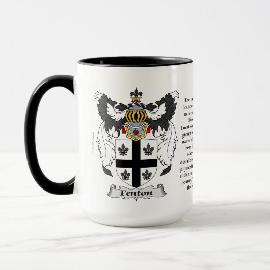 Fenton gezinskolf van wapens mok (Links)