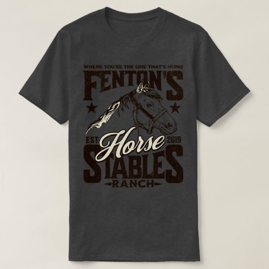 Fentons Stallen Paard Ranch Est 2019 1 T-shirt (Design voorkant)
