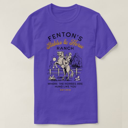 Fentons Stallen Paard Ranch Est 2019 T-shirt (Design voorkant)