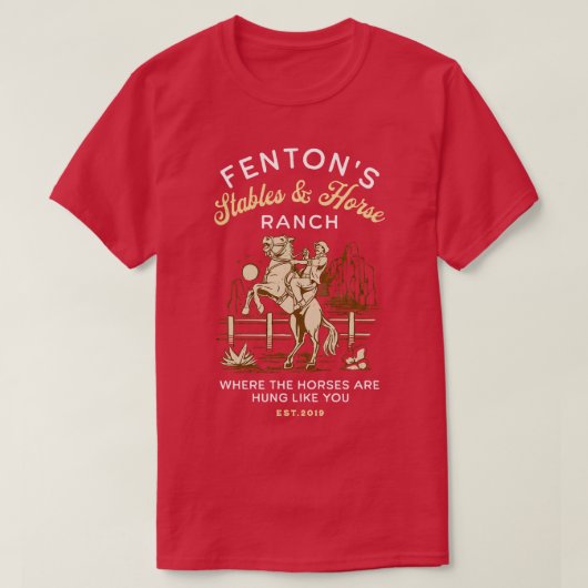 Fentons Stallen Paard Ranch T-shirt (Design voorkant)