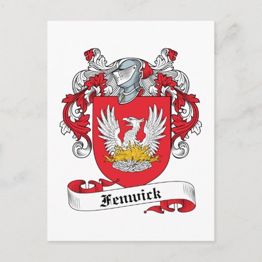 Fenwick Family Crest Briefkaart (Voorkant)