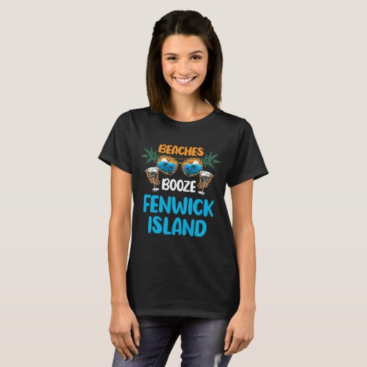 Fenwick Island Delaware Beaches Vacation Party Mat T-shirt (Voorkant volledig)