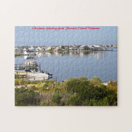 Fenwick Island Delaware. Kerstgroeten Legpuzzel (Horizontaal)