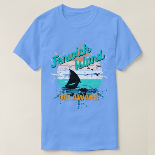 Fenwick Island Delaware Retro Island TShir T-shirt (Design voorkant)