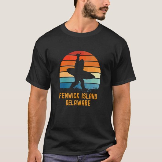 Fenwick Island Delaware Sasquatch Souvenir T-shirt (Voorkant)
