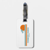 Fenwick Island Delaware Sun Palm Trees Bagagelabel (Achterkant verticaal)