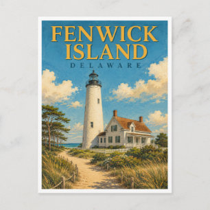 Fenwick Island Delaware Vuurtoren GeoSaga Briefkaart
