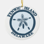 Fenwick Island Keramisch Ornament (Voorkant)