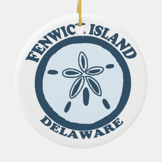 Fenwick Island Keramisch Ornament (Achterkant)