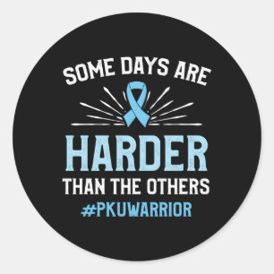 Fenylketonurie PKU Sterk Warrior Bewustzijn Ronde Sticker