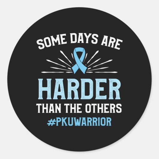 Fenylketonurie PKU Sterk Warrior Bewustzijn Ronde Sticker (Voorkant)