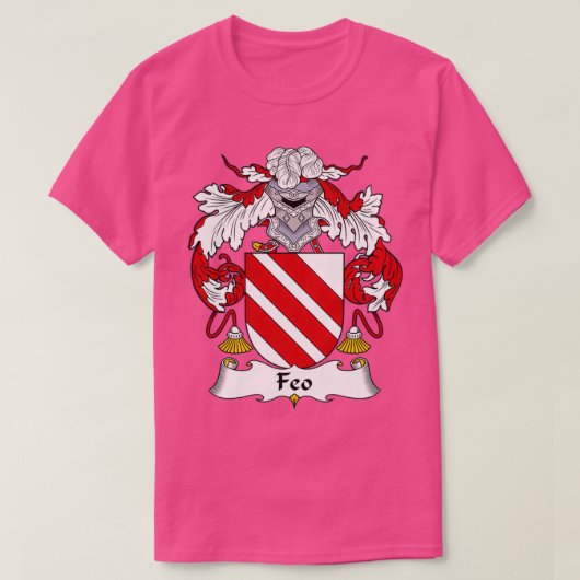 Feo Coat of Arms Family Crest T-shirt (Design voorkant)