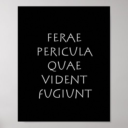 Ferae pericula quae vident fugiut poster (Voorkant)