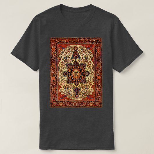 Ferahan Sarouk Antiek Perzische tapijtafdrukken T-shirt (Design voorkant)