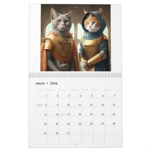 Feral Affairs Network AI Cat Calendar Kalender (Mar 2026)