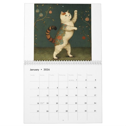 Feral Affairs Network AI Cat Calendar Kalender (Jan 2026)