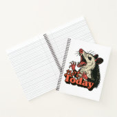 Feral Angry Possum niet vandaag typografie Notitieboek (Binnen)