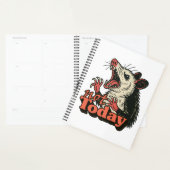Feral Angry Possum niet vandaag typografie Planner (Display)