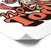 Feral Angry Possum niet vandaag typografie Poster (Hoek)