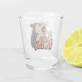 Feral Angry Possum niet vandaag typografie Shot Glas (Achterkant)