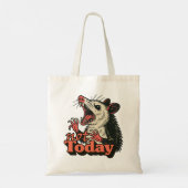 Feral Angry Possum niet vandaag typografie Tote Bag (Achterkant)