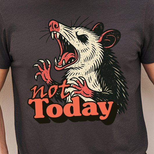Feral Angry Possum niet vandaag typografie Tri-Blend Shirt