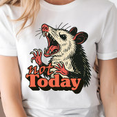 Feral Angry Possum niet vandaag typografie Tri-Blend Shirt