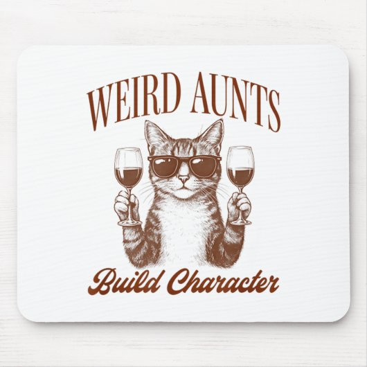 Feral Aunt Cat Lover Cat Auntie Weird Aunts Build  Muismat (Voorkant)