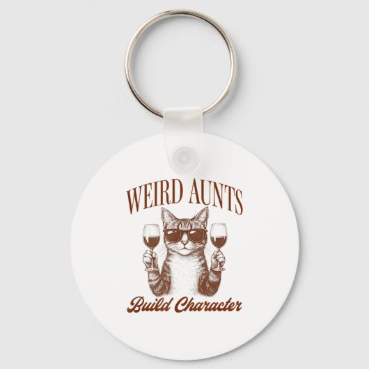Feral Aunt Cat Lover Cat Auntie Weird Aunts Build  Sleutelhanger (Voorkant)