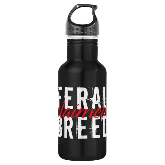 Feral Breed-geclaimde waterflesje Waterfles (Voorkant)